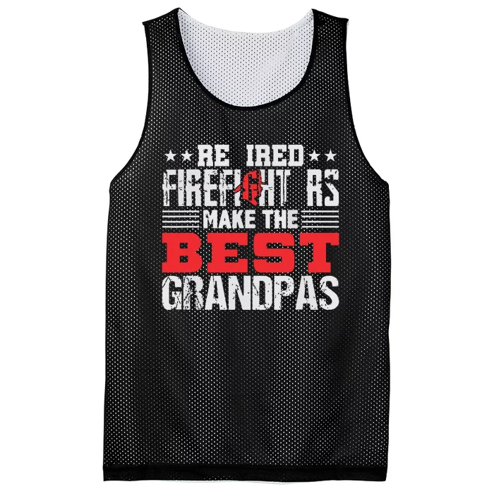 Retired Firefighter Grandpa Fireman Retirement Gift Mesh Reversible Basketball Jersey Tank