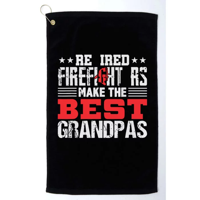 Retired Firefighter Grandpa Fireman Retirement Gift Platinum Collection Golf Towel