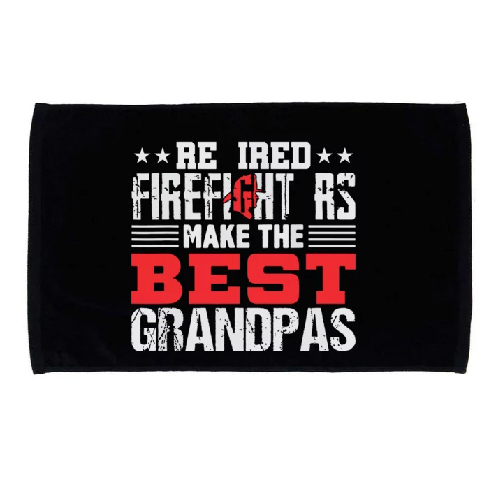 Retired Firefighter Grandpa Fireman Retirement Gift Microfiber Hand Towel