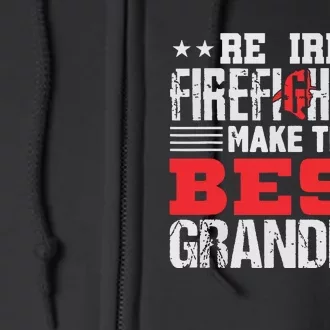 Retired Firefighter Grandpa Fireman Retirement Gift Full Zip Hoodie