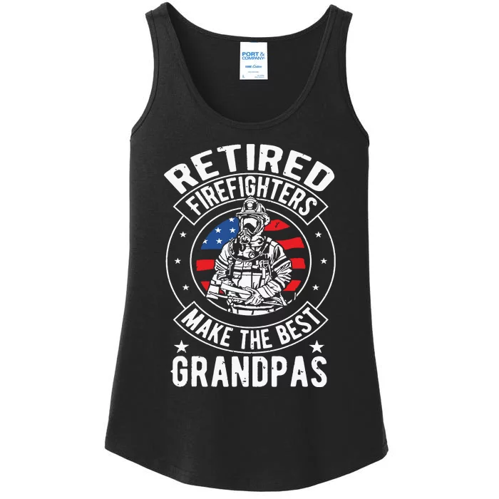 Retired Firefighter Grandpa Fireman Retirement Gift Ladies Essential Tank