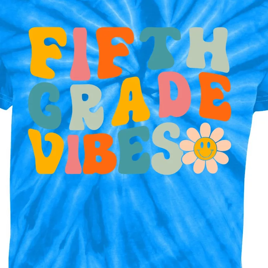 Retro Fifth Grade Vibes Fifth Grade Teacher Back To School Cute Gift Kids Tie-Dye T-Shirt