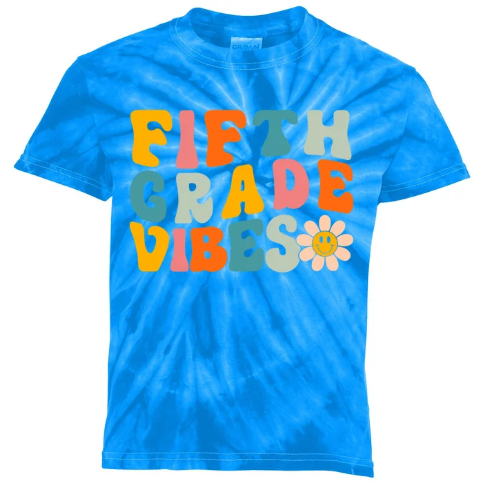 Retro Fifth Grade Vibes Fifth Grade Teacher Back To School Cute Gift Kids Tie-Dye T-Shirt