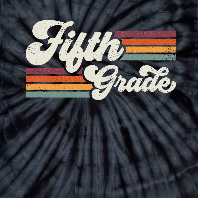 Retro Fifth Grade Teacher Back To School Tie-Dye T-Shirt