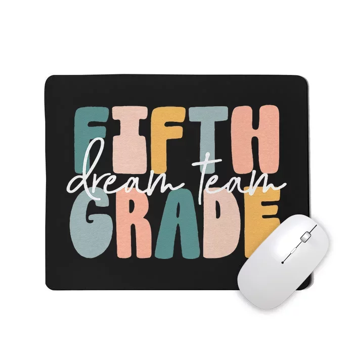 Retro Fifth Grade Dream Team Groovy Teacher Back To School Mousepad