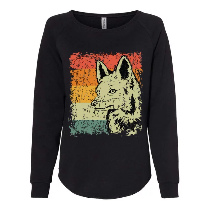 Retro Fox Gift Vintage Fox Womens California Wash Sweatshirt