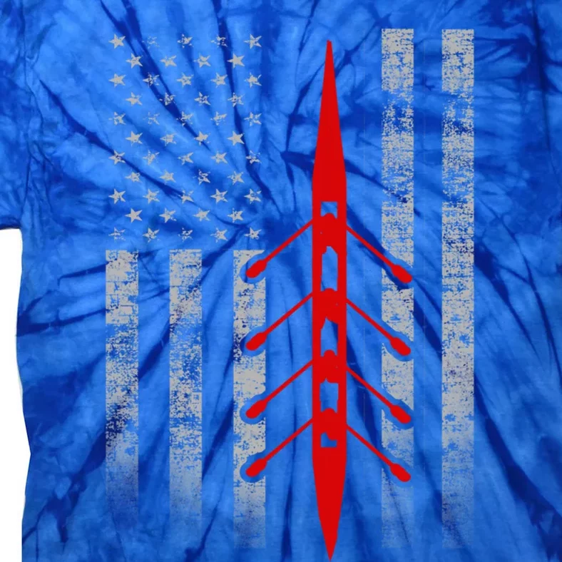 Rowing Flag Gift Rowing Boat Flag Hooded Meaningful Gift Tie-Dye T-Shirt