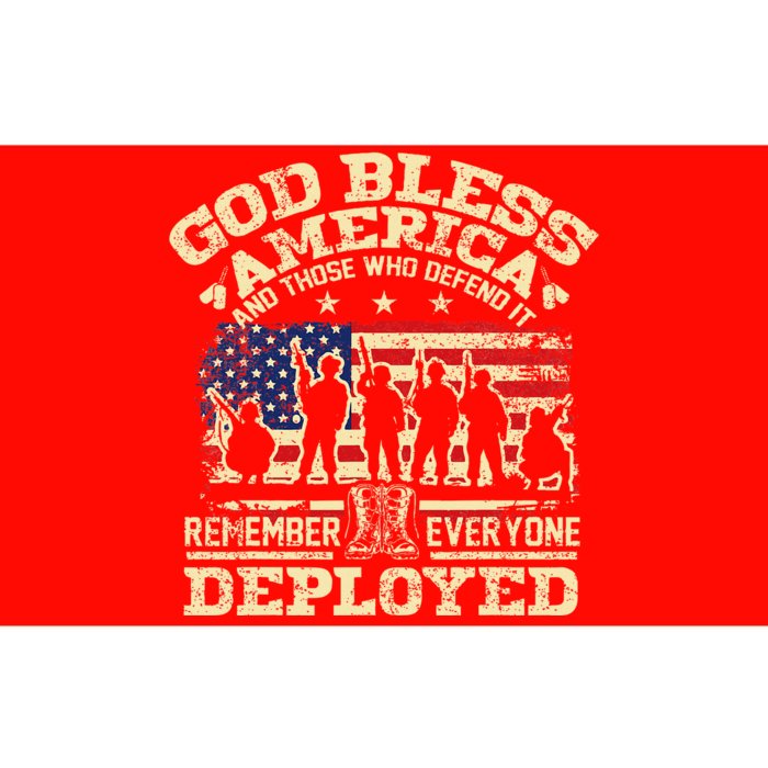 RED Friday God Bless America Remember Everyone Deployed Bumper Sticker