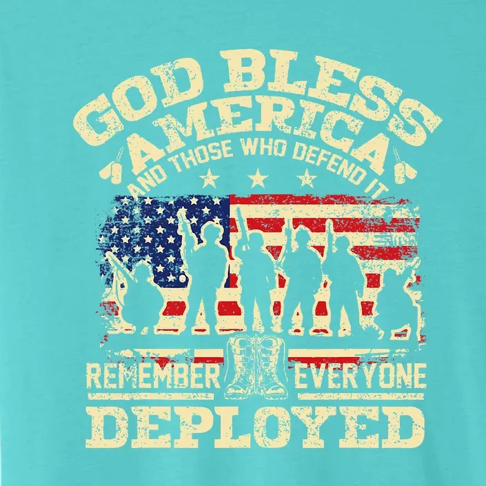 RED Friday God Bless America Remember Everyone Deployed ChromaSoft Performance T-Shirt