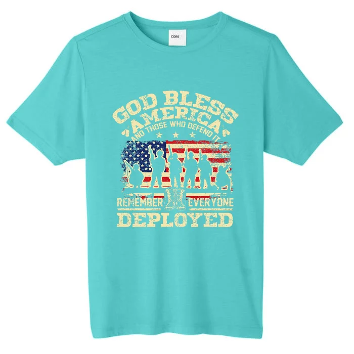 RED Friday God Bless America Remember Everyone Deployed ChromaSoft Performance T-Shirt