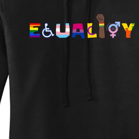 Rainbow Flag Gay Lesbian Equality Human Rights Lgbt Pride Women's Pullover Hoodie