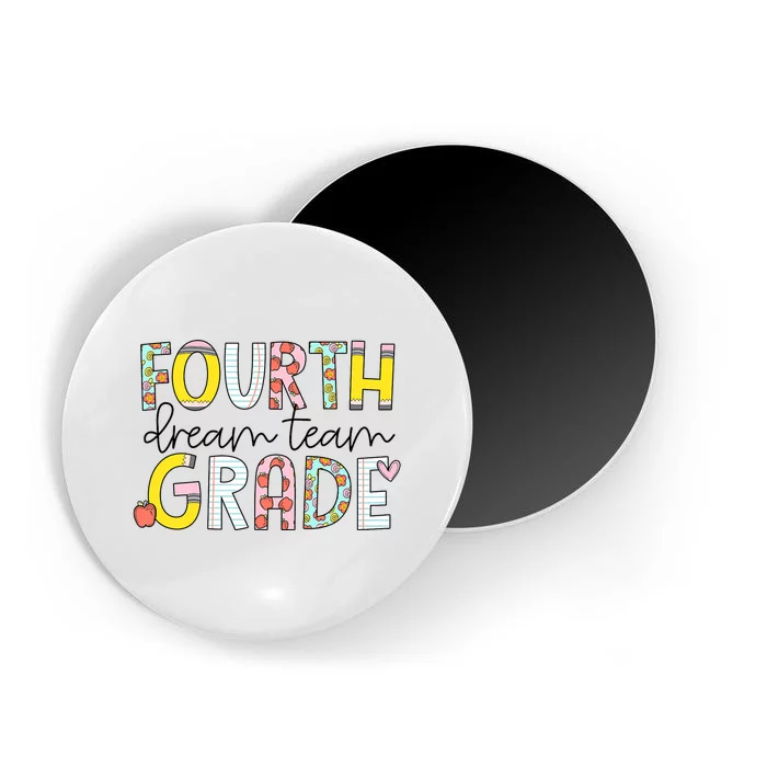 Retro Fourth Grade Dream Team Groovy Teacher Back To School Magnet