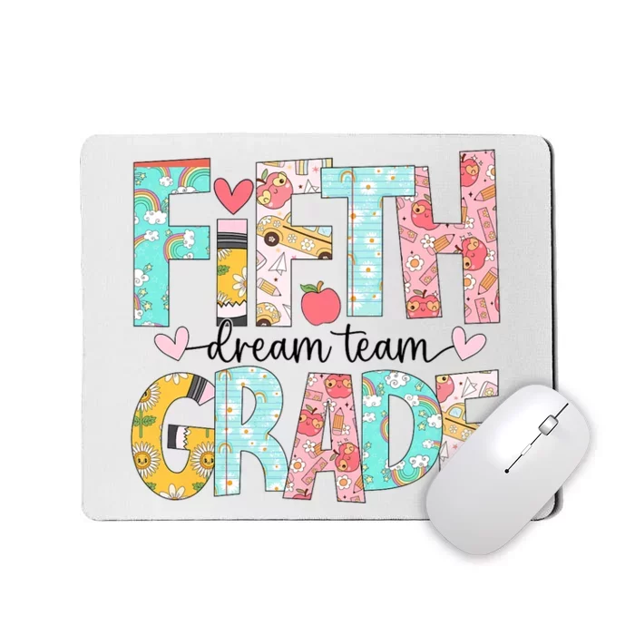 Retro Fifth Grade Dream Team Groovy Teacher Back To School Mousepad