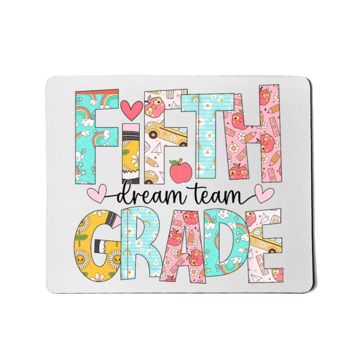 Retro Fifth Grade Dream Team Groovy Teacher Back To School Mousepad