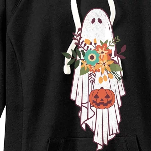 Retro Flower Ghost Great Gift Women's Fleece Hoodie