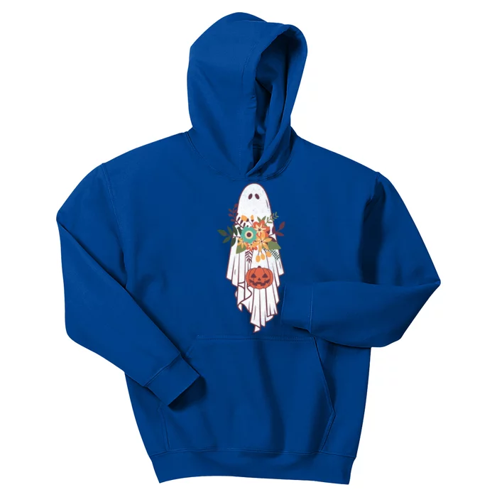 Retro Flower Ghost Great Gift Kids Hoodie