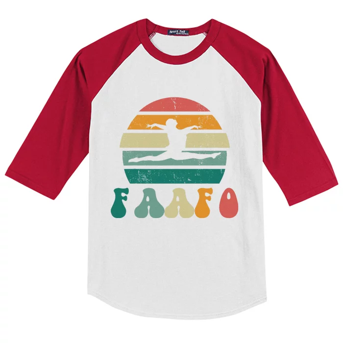 Retro Faafo Gymnastics Gymnast Kids Colorblock Raglan Jersey