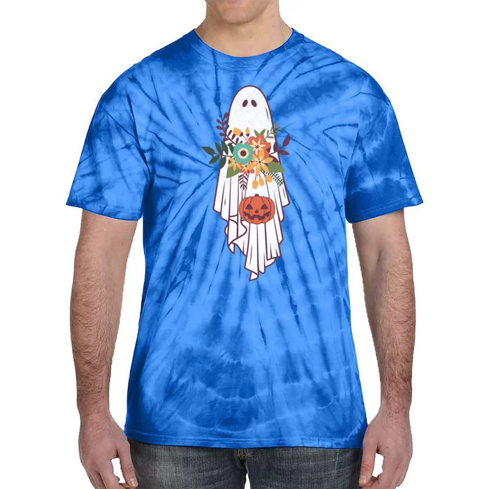 Retro Flower Ghost Gift Tie-Dye T-Shirt