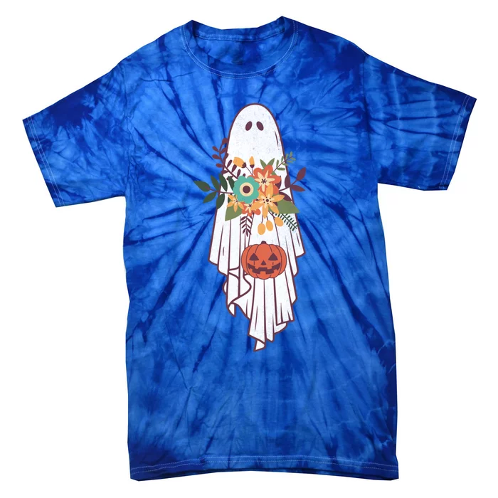 Retro Flower Ghost Gift Tie-Dye T-Shirt