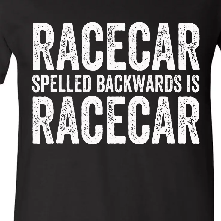 Racecar for Gift Mechanic Fast Race Car Racing Funny V-Neck T-Shirt