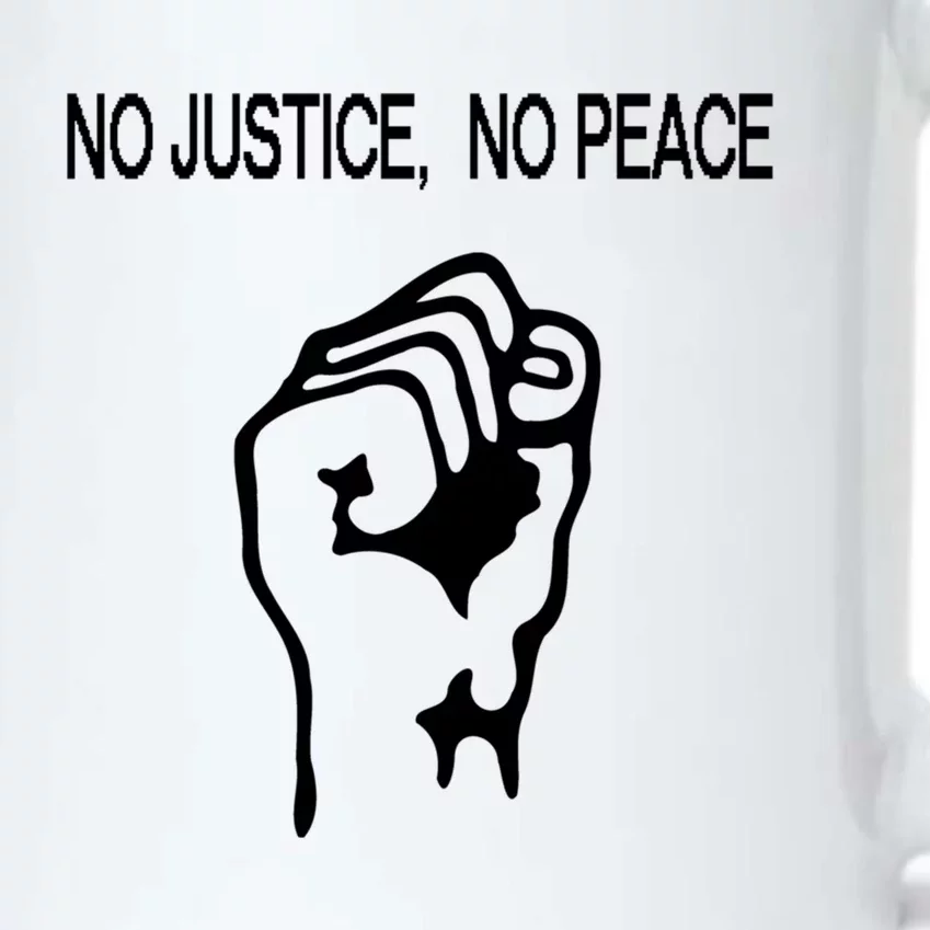 Raised Fist Gift Stop Police Brutality Gift No Justice No Peace Gift Black Color Changing Mug