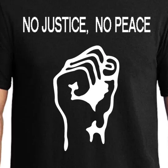 Raised Fist Gift Stop Police Brutality Gift No Justice No Peace Gift Pajama Set