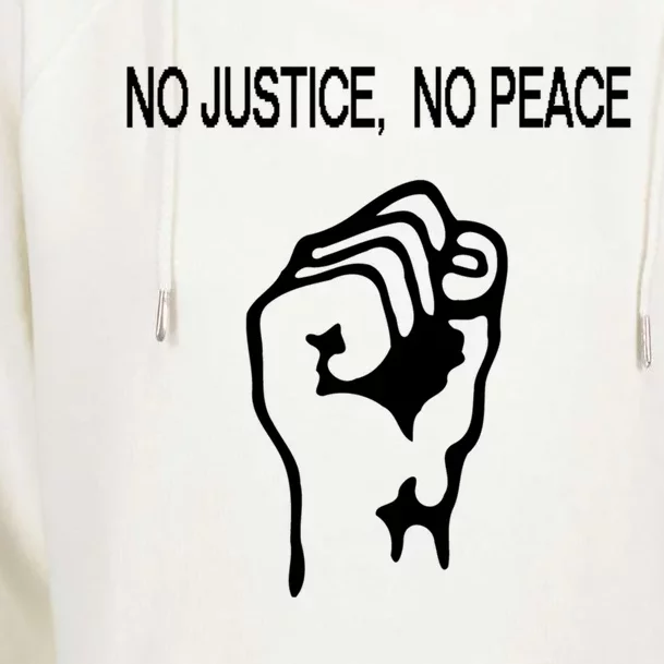 Raised Fist Gift Stop Police Brutality Gift No Justice No Peace Gift Womens Funnel Neck Pullover Hood