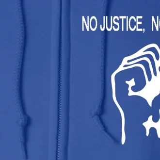 Raised Fist Gift Stop Police Brutality Gift No Justice No Peace Gift Full Zip Hoodie