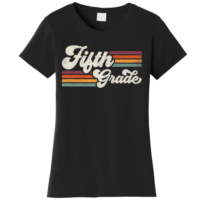 Retro Fifth Grade Teacher Back To School Women's T-Shirt