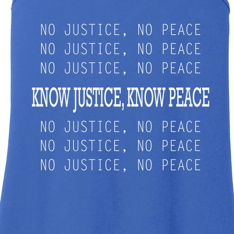 Raised Fist Great Gift Stop Police Brutality Great Gift No Justice No Peace Gift Ladies Essential Tank