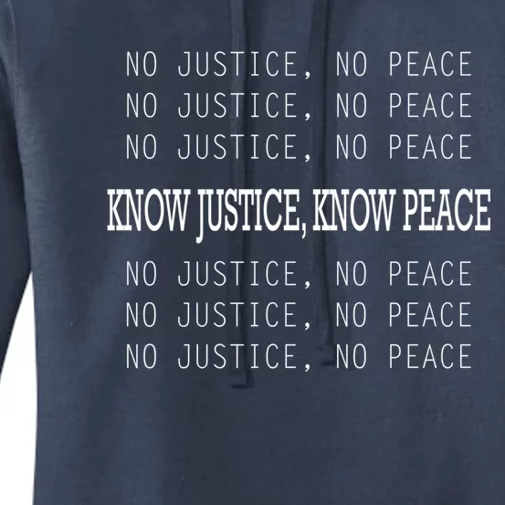 Raised Fist Great Gift Stop Police Brutality Great Gift No Justice No Peace Gift Women's Pullover Hoodie