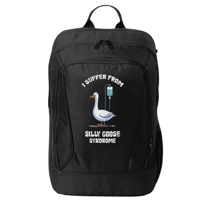 Retro Funny Goose Meme I Suffer From Silly Goose Syndrome City Backpack