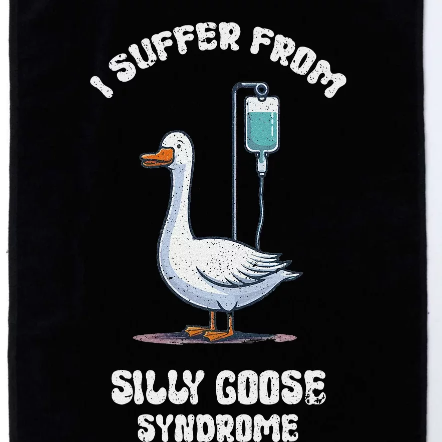 Retro Funny Goose Meme I Suffer From Silly Goose Syndrome Platinum Collection Golf Towel