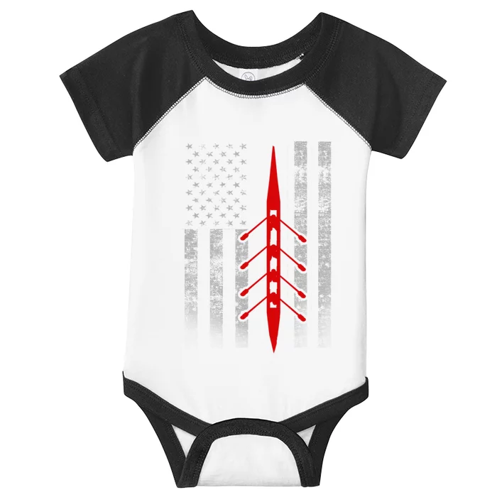 Rowing Flag Gift Rowing Boat Flag Hooded Gift Infant Baby Jersey Bodysuit