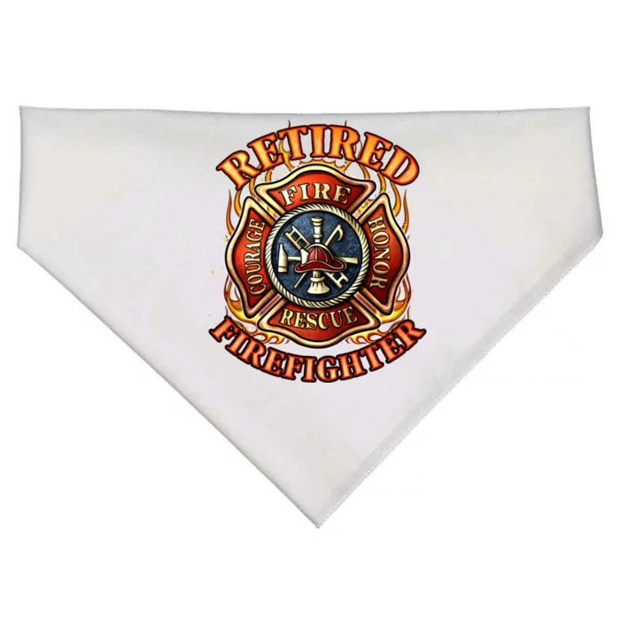 Retired Firefighter Gift Fire Retiret Party Gift USA-Made Doggie Bandana