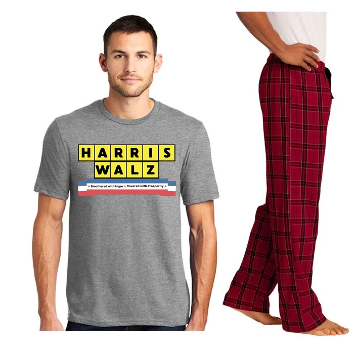 Ron Filipkowski Harris Walz Smothered With Hope Covered With Prosperity Pajama Set