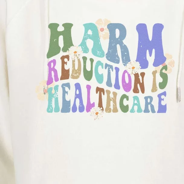 Retro Flower Harm Reduction Healthcare Overdose Awareness Womens Funnel Neck Pullover Hood