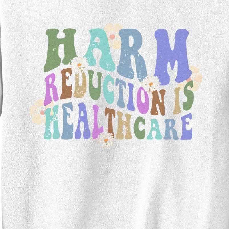 Retro Flower Harm Reduction Healthcare Overdose Awareness Sweatshirt