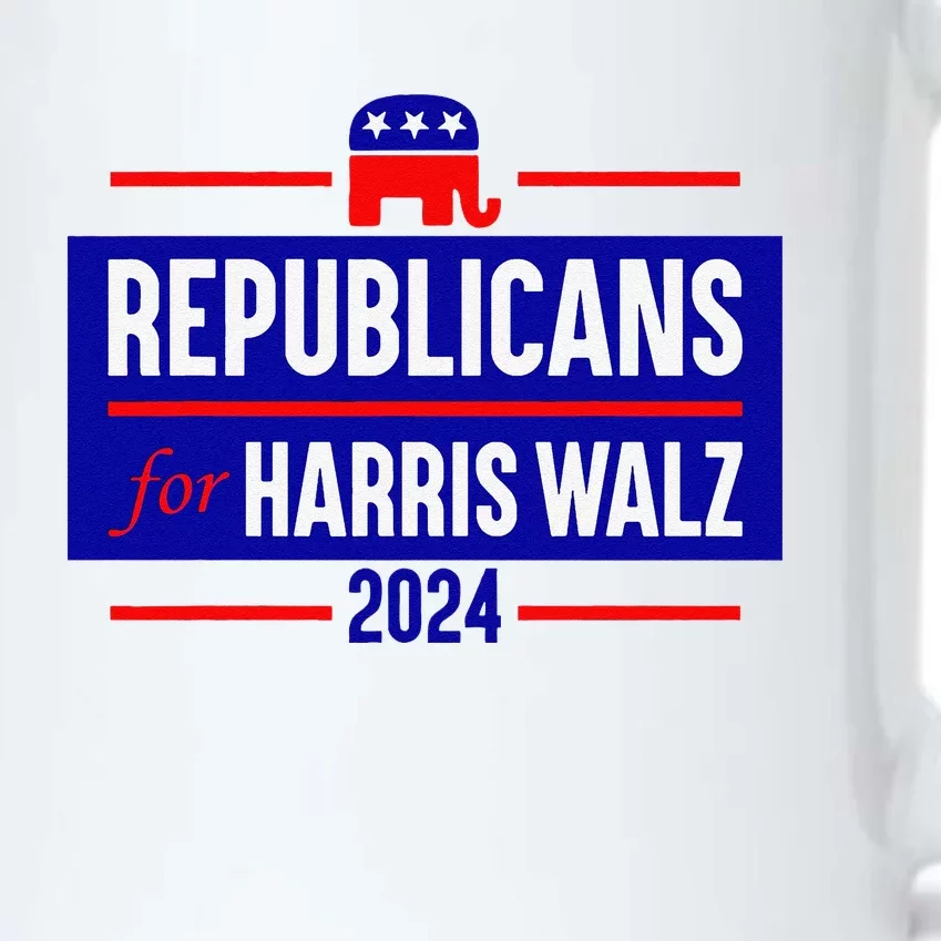 Republicans For Harris Walz Kamala Harris For President 2024 Black Color Changing Mug