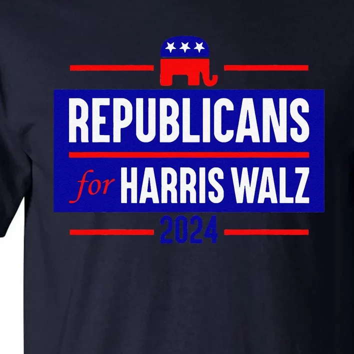 Republicans For Harris Walz Kamala Harris For President 2024 Tall T-Shirt