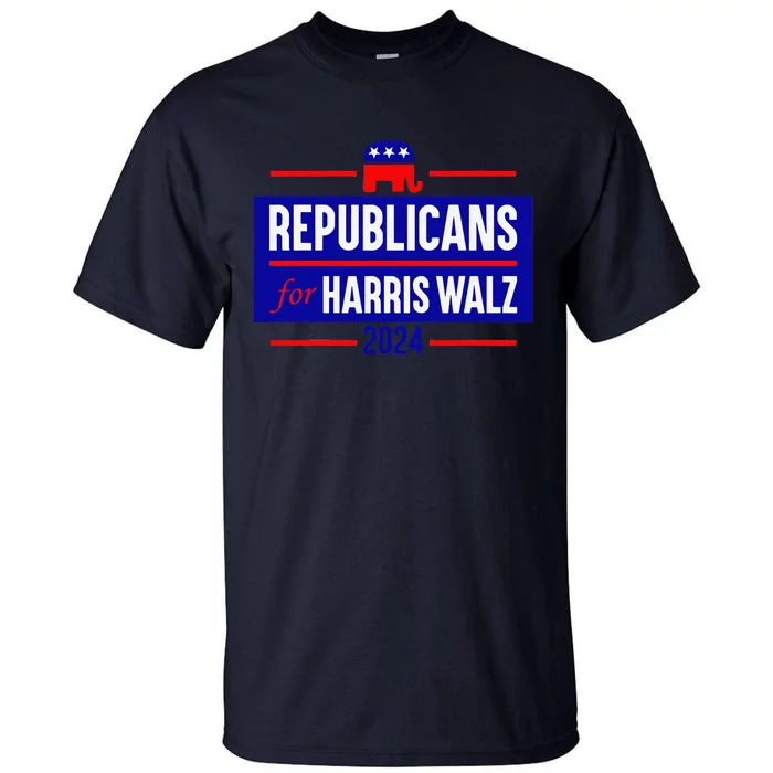 Republicans For Harris Walz Kamala Harris For President 2024 Tall T-Shirt