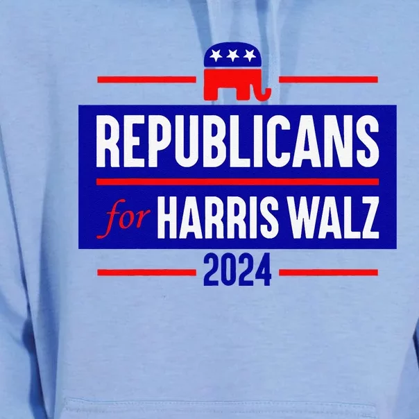 Republicans For Harris Walz Kamala Harris For President 2024 Unisex Surf Hoodie