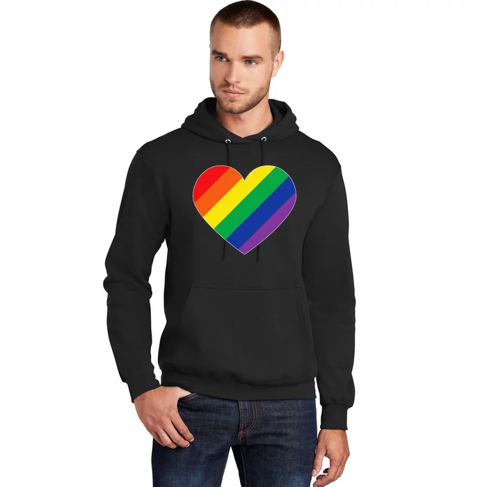 Rainbow Flag Heart Hoodie