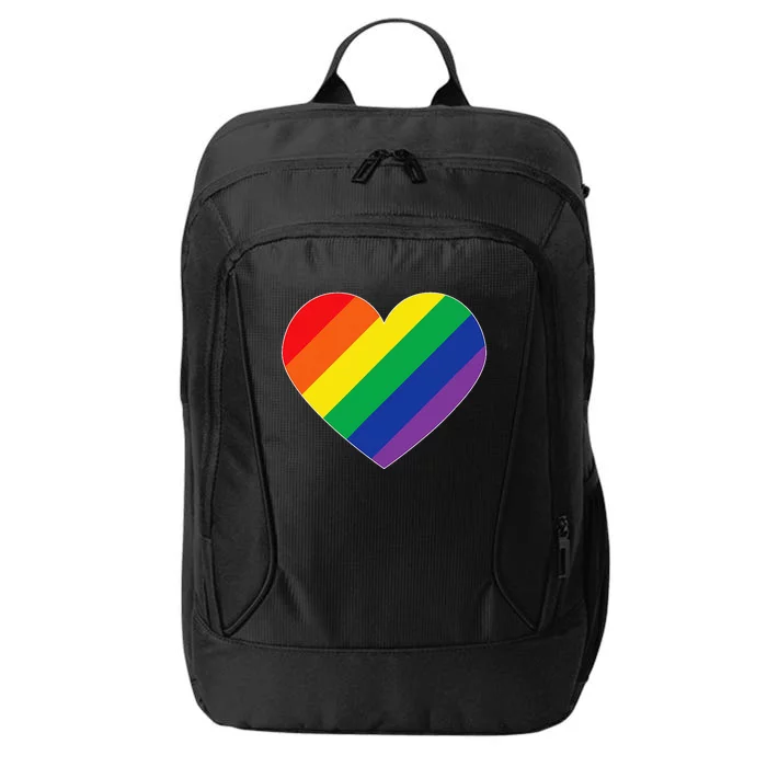 Rainbow Flag Heart City Backpack