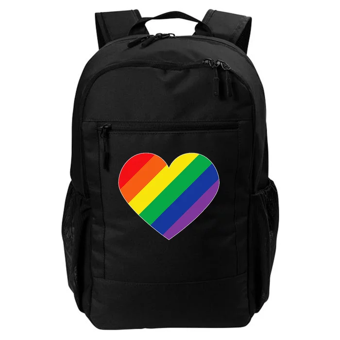 Rainbow Flag Heart Daily Commute Backpack