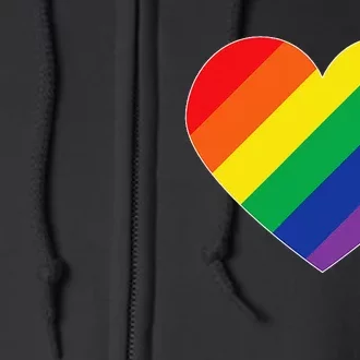 Rainbow Flag Heart Full Zip Hoodie