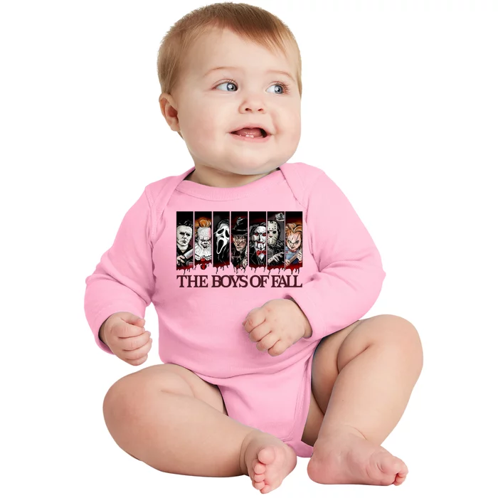 Retro Funny Horror Halloween Baby Long Sleeve Bodysuit