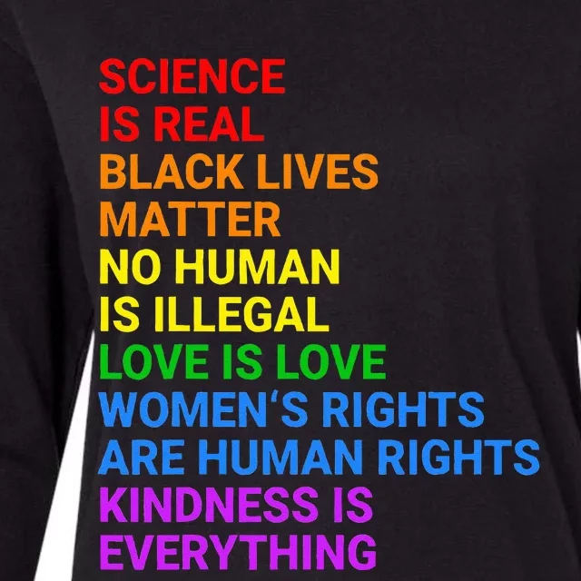 Rainbow Flag Human Rights & Gay Rights LGBTQ+ Pride Womens Cotton Relaxed Long Sleeve T-Shirt