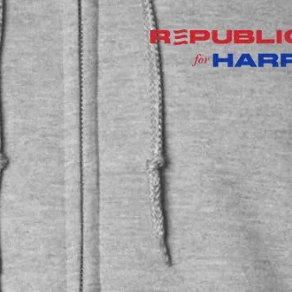 Republicans For Harris Walz Funding Campaign President 2024 Full Zip Hoodie