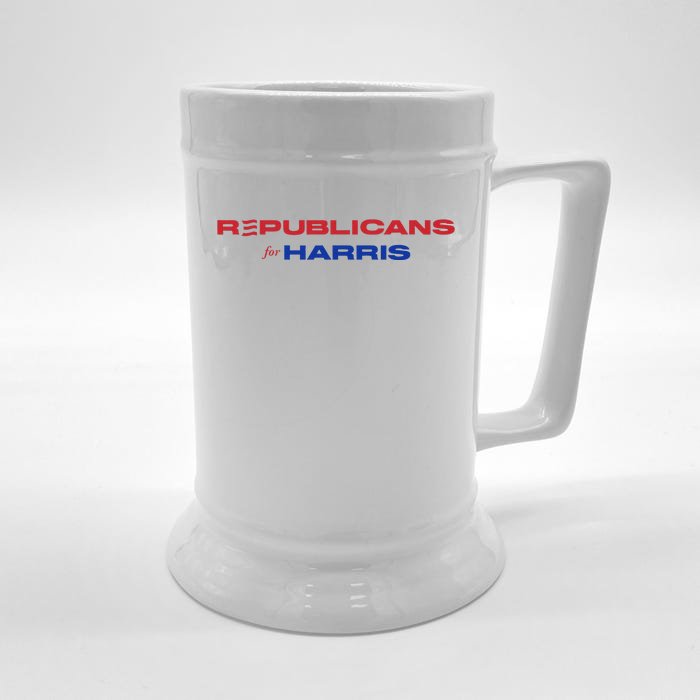 Republicans For Harris Walz Funding Campaign President 2024 Front & Back Beer Stein